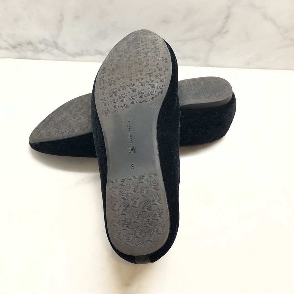 Birdies the Heron Classic Black Women's Velvet Flats size 8 - Picture 7 of 7